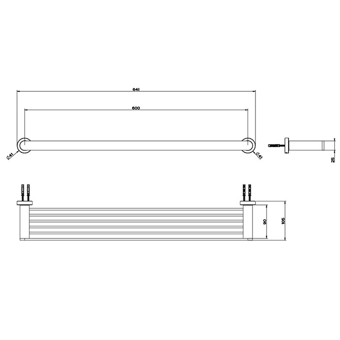 Gessi Настенная полка 60 см, Emporio accessories, 38949#031 цвет: хром