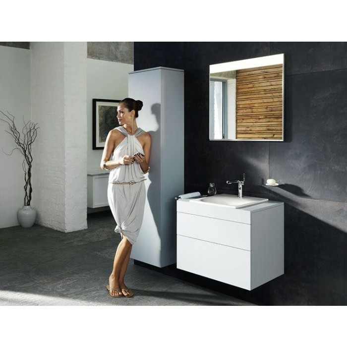 Keuco тумба подвесная под раковину с отверстием под смеситель, с двумя фронтальными выдвижными ящиками, edition 400, белый арт. 31571 380100