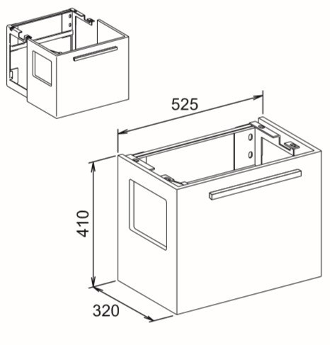 Keuco тумба под раковину, edition 300, белый альпийский арт. 30562 002101
