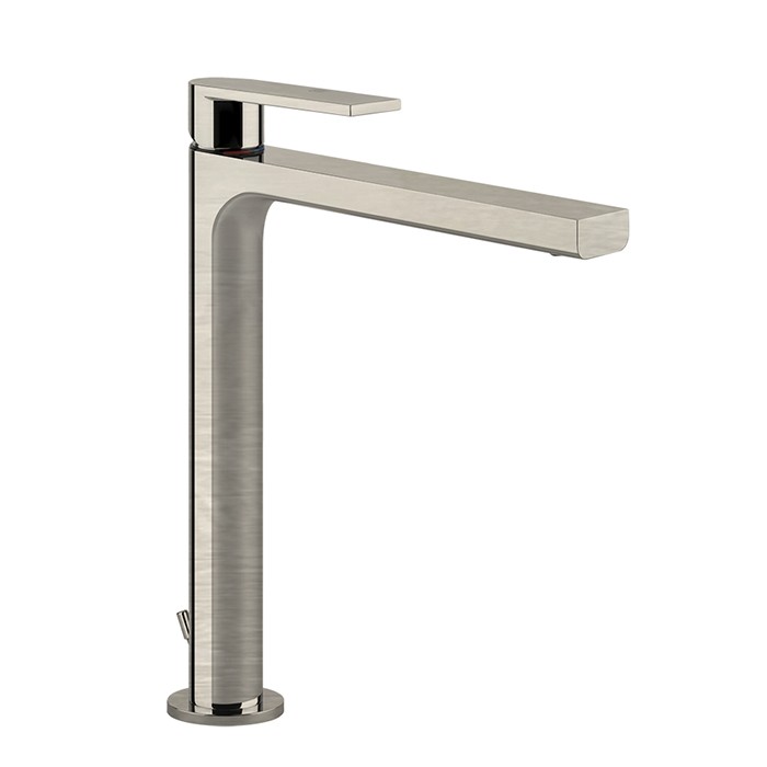 Gessi Смеситель для раковины, на 1 отв, высокий, с донным клапаном, Emporio Via manzoni, 38603#149 цвет: finox brushed nickel