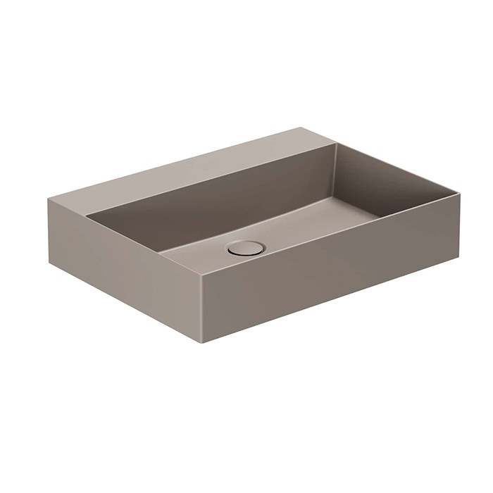 AZZURRA раковина подвесная/накладная 60х45см., без отв., Elegance Squared, ELLP060450Q0TO*0 цвет: Tortora