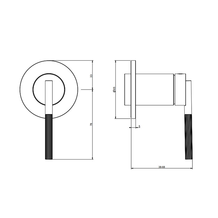 Gessi Смеситель встраиваемый, внешняя часть, Ingranaggio, 63609#706 цвет: black metal pvd
