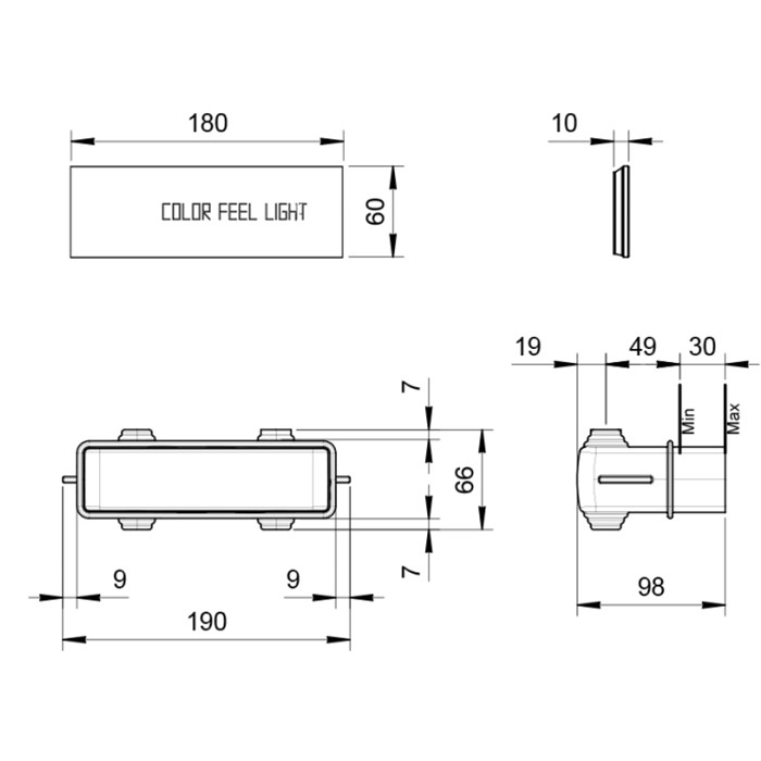 Gessi Панель управления для многофункционального верхнего душа K021, K001, Fantini Acquafit, 79 00 K101 цвет: