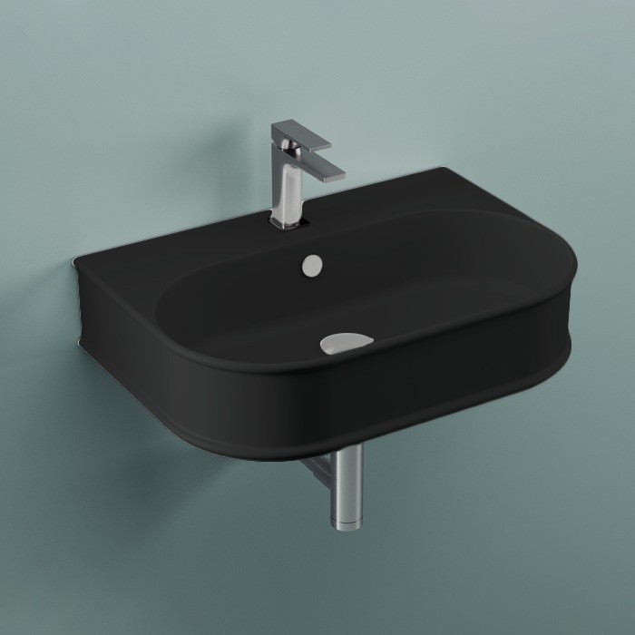 ArtCeram раковина для ванной комнаты, atl003 17 00 atelier цвет: черный матовый