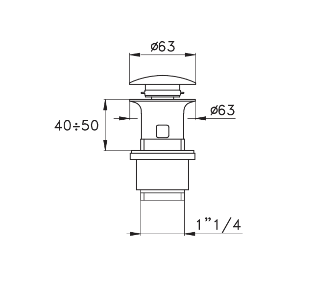 Донный клапан для раковины, биде, STELLA, бронза арт. UN09200BZ00