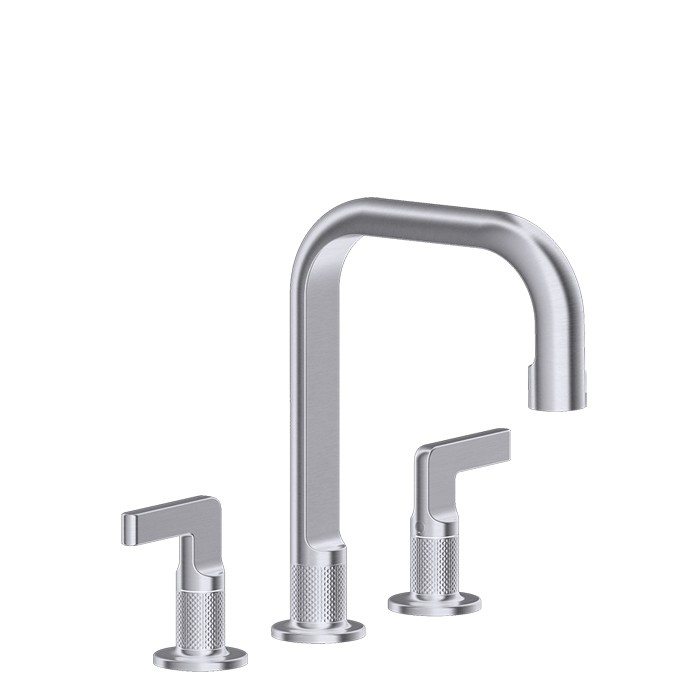 Gessi Смеситель для раковины на 3 отверстия с донным клапаном, излив 160мм, h=240мм, Inciso, 58013#149 цвет: finox