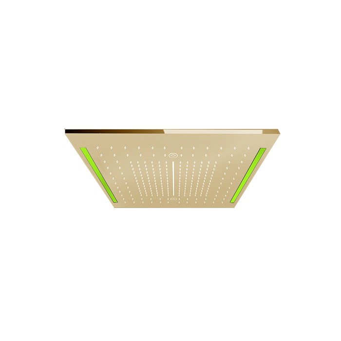 Gessi Верхний душ 50х50cм, 3 режима, хромотерапия, Colour, 57977#246 цвет: золото
