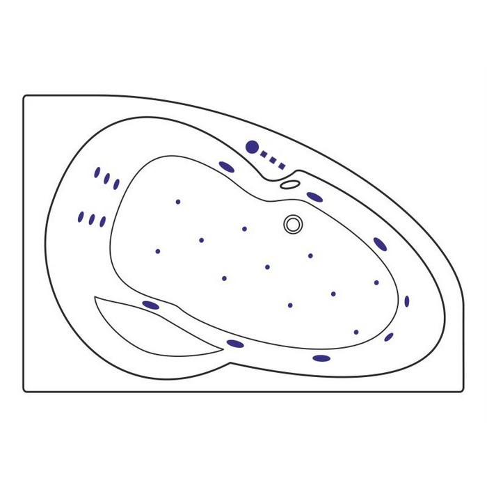 Угловая ванна 160x95 (правая) ultra, Excellent Newa, хром арт. WAEX.NEP16.ULTRA.CR