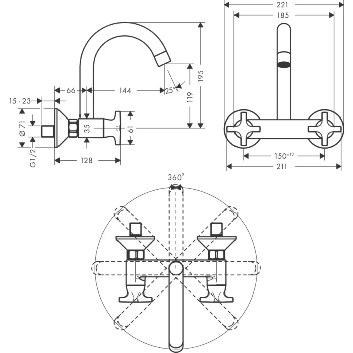 Hansgrohe смеситель для кухни, Logis M32, хром арт. 71286000