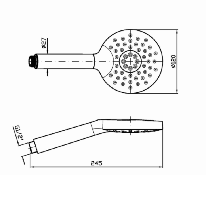 Zucchetti ручной душ, savoir, хром арт. z94740