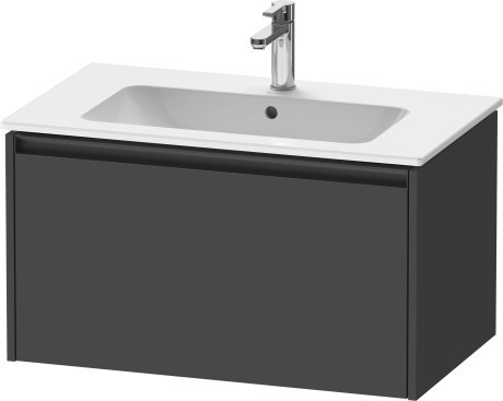 Duravit тумба подвесная под раковину 480 мм х 610 мм х 440 мм, ketho.2, k25063049490000 цвет: графит матовый