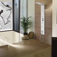 Bossini душевая панель panel 4 monocomando, manhattan, хром арт. l00891.030