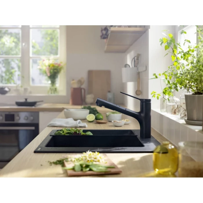 Hansgrohe смеситель для кухни, Zesis M33, черный арт. 74803670