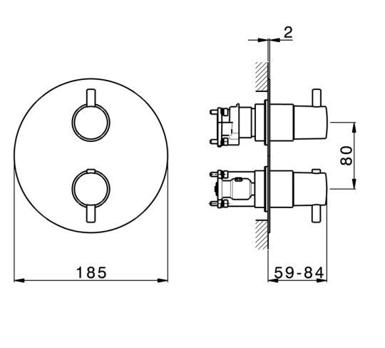 Cisal термостат для ванны - внешняя часть ln0bt03021 less minimal cisal, цвет: хром