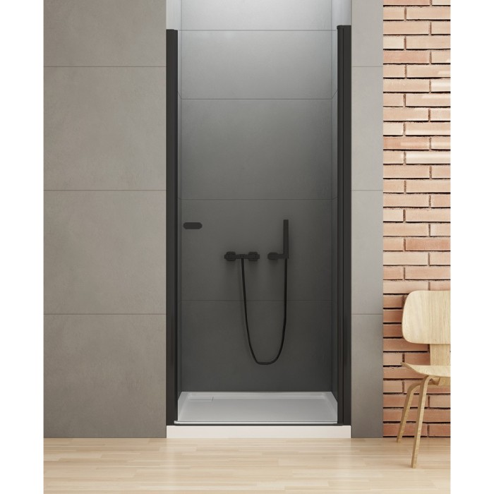 Дверь в нишу одинарная 100x195, New trendy New soleo black, черный арт. D-0212A