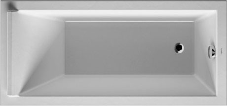 Duravit акриловая ванна 1500 х 700 c одним наклоном для спины, starck, 700331000000000 цвет: белый