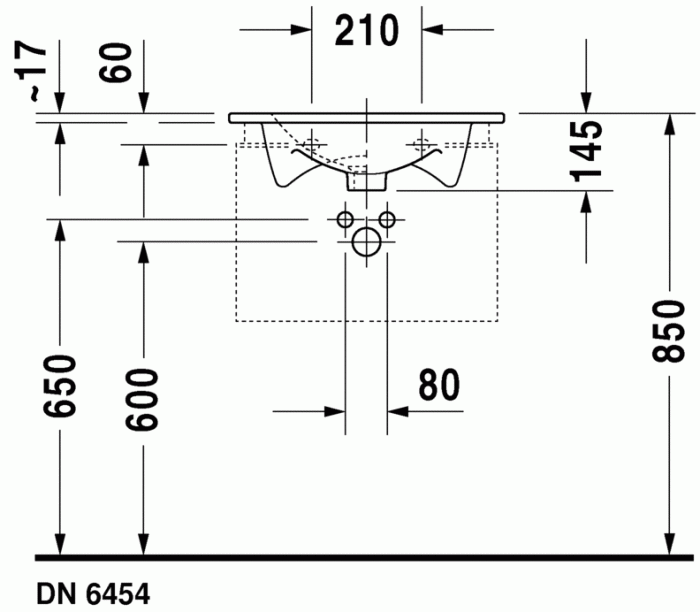 Duravit раковина встраиваемая сверху 53х43см, darling new, 0499530000 цвет: белый