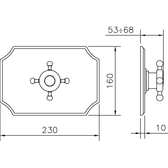 Cisal смеситель для душа, vt00720021 huber thermo, цвет: chrome