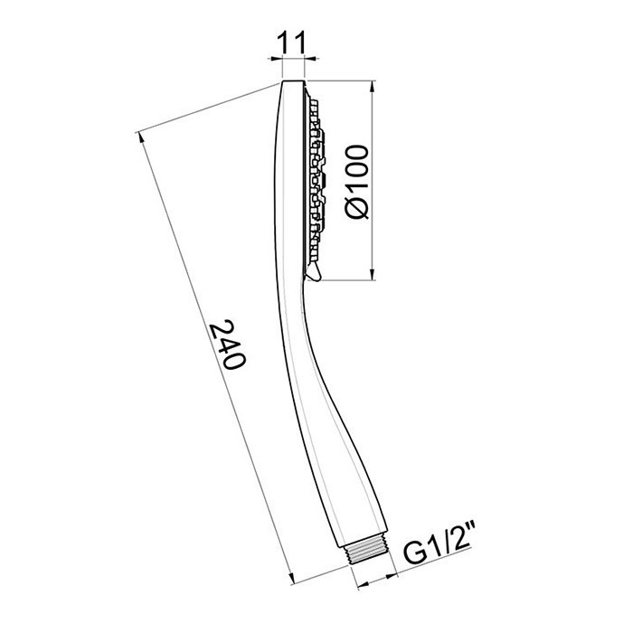 Almar ручной душ, eco air hand showers, e082069.mb цвет: черный