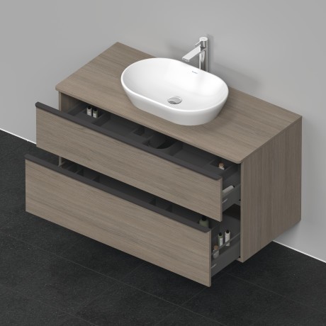 Duravit тумба подвесная под раковину 1200 мм х 550 мм и консолью, d-neo, de496903535 цвет: дуб терра