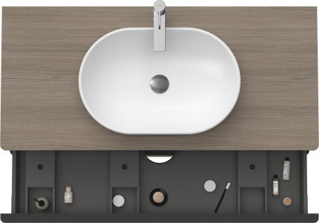 Duravit тумба подвесная под раковину 1200 мм х 550 мм и консолью, d-neo, de496903535 цвет: дуб терра