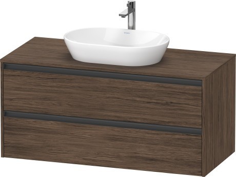Duravit тумба подвесная под раковину 550 мм х 1200 мм х 568 мм, ketho.2, k24897021210000 цвет: орех темный