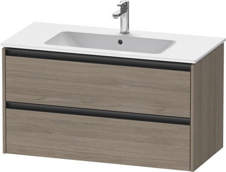 Duravit тумба подвесная под раковину 480 мм х 1010 мм х 550 мм, ketho.2, k25264035350000 цвет: дуб терра