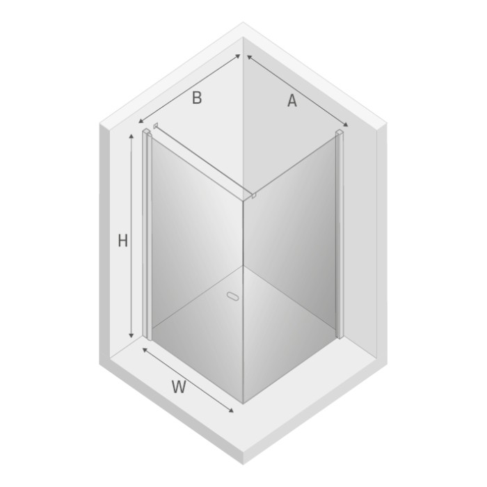 Душевое ограждение 90x90x195, New trendy New soleo copper brushed, браширо арт. K-2295-WP