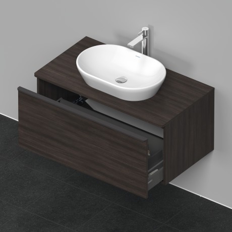 Duravit тумба подвесная под раковину 1000 мм х 550 мм и консолью, d-neo, de494805353 цвет: каштан темный