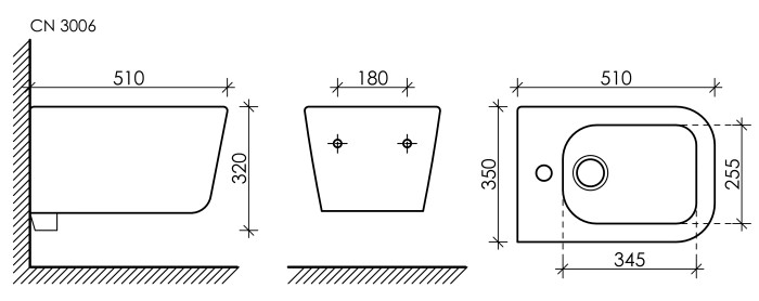 Ceramicanova биде new day, cn3006 цвет: белый
