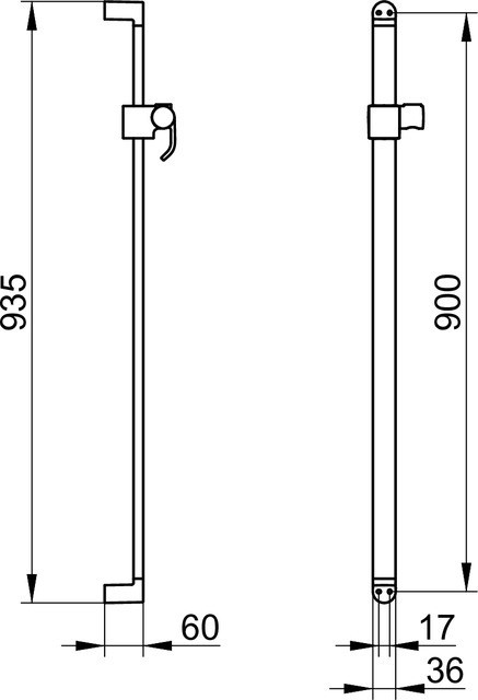 Keuco душевой комплект со штангой 900 мм, elegance new, хром арт. 51687 010000