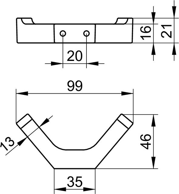 Keuco двойной крючок, edition 11, черный матовый арт. 11115 370000