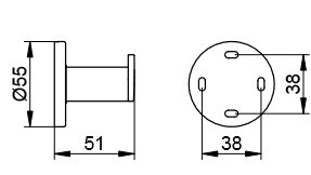 Keuco крючок для полотенца, plan, черный матовый арт. 14914 370000