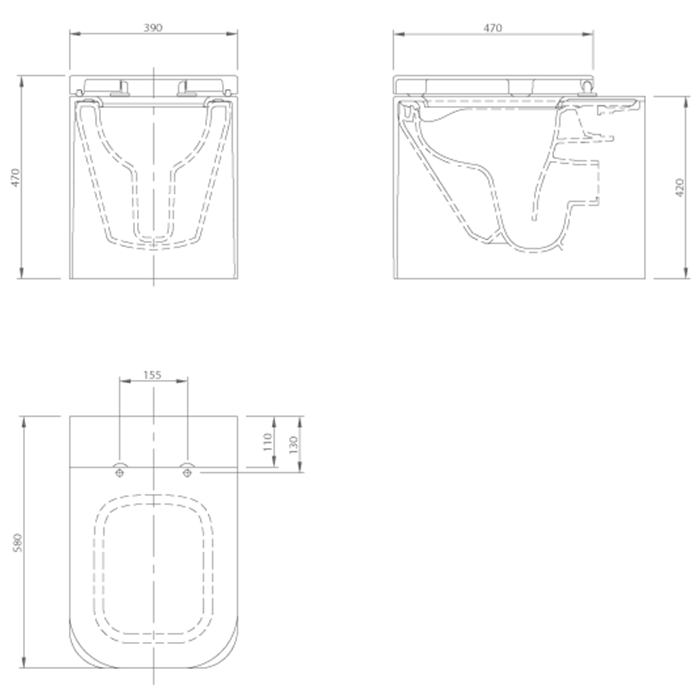 Knief унитаз напольный безободковый 58х39х42 см, с сиденьем микролифт петли хром, Glam, 0600-085-01R цвет: белый