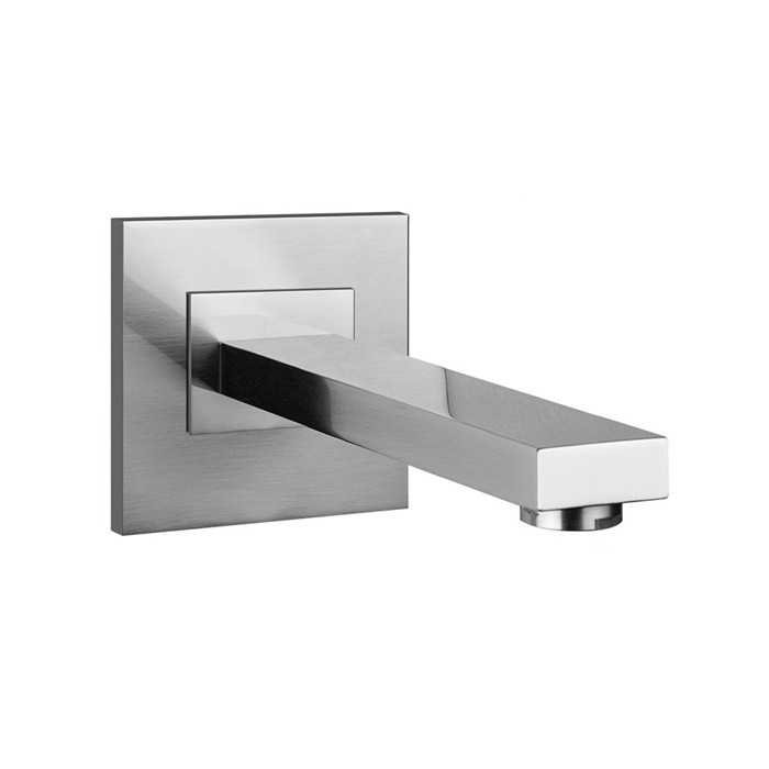 Gessi Настенный излив для ванны, для монтажа с удаленным управлением (не входит в комплект), индивидуальная длина, Rettangolo, 20121#031 цвет: хром