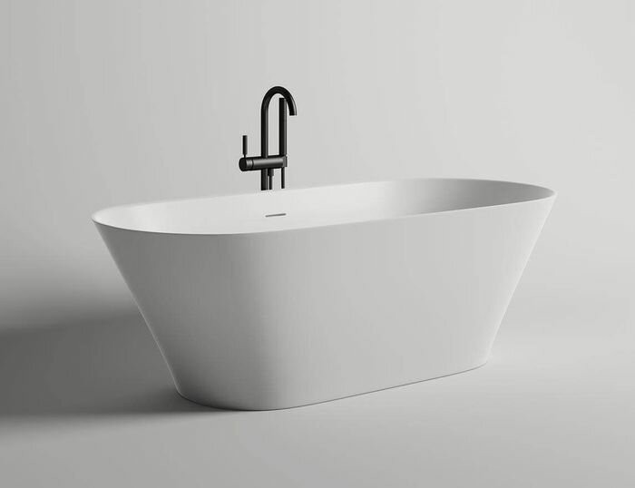 Salini ванна отдельностоящая 180,7x81, mona, 102911grh цвет: глянцевый белый