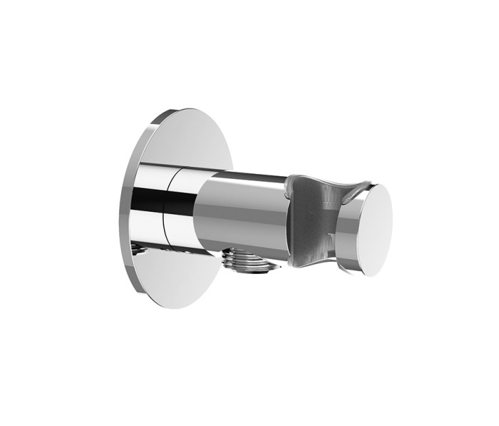 Вывод из стены с держателем для душевой лейки, Almar, E095037.AB цвет: черный металл брашированный PVD