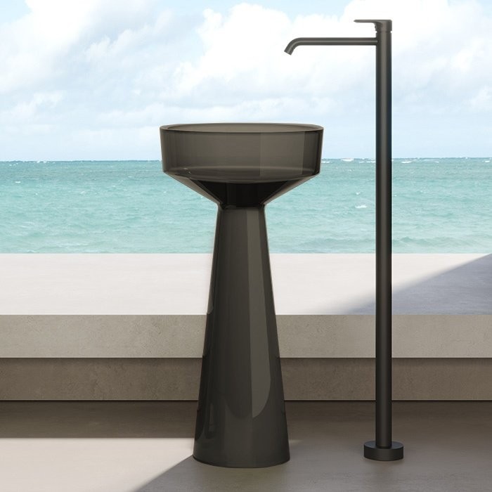 Раковина напольная d42хh85 см, DEA DESIGN Pedestal Basin, серый арт. DD2018 425 3