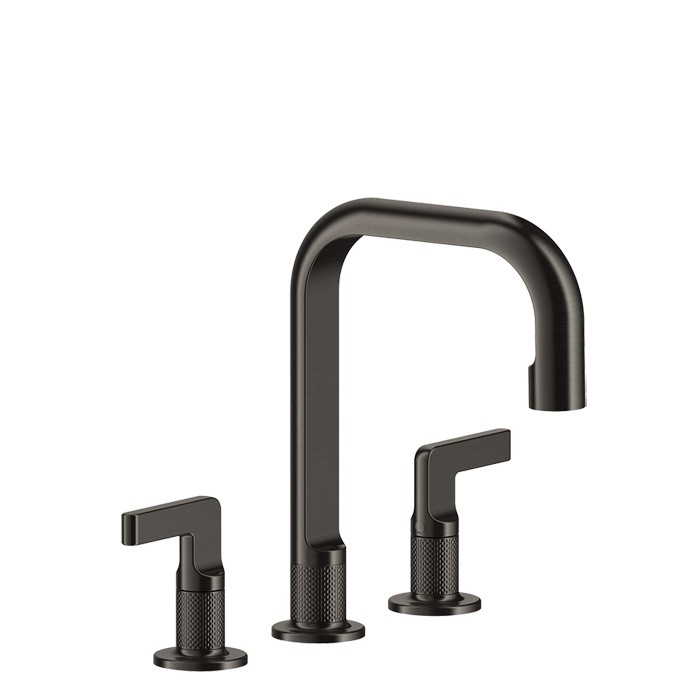 Gessi Смеситель для раковины на 3 отверстия с донным клапаном, Inciso, 58013#299 цвет: black xl