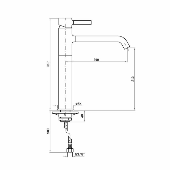 Zucchetti однорычажный смеситель для мойки на 1 отверстие, pancucina, хром арт. zp6259