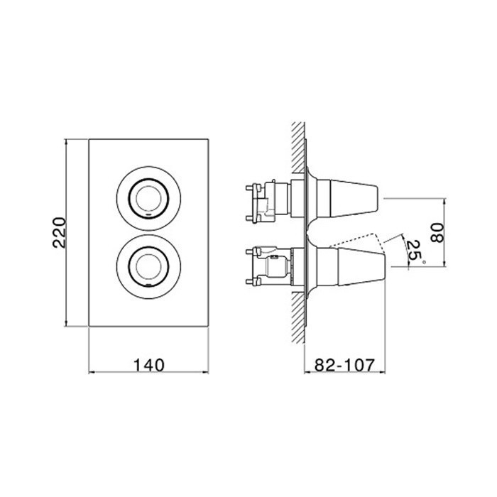 Cisal смеситель для ванны - внешняя часть vi0bm03040 vita cisal, цвет: чёрный матовый