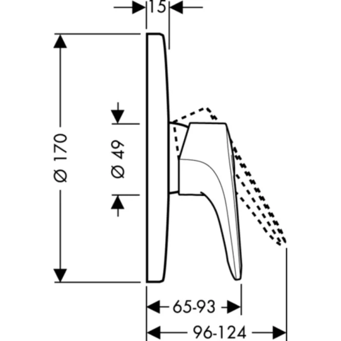 Hansgrohe смеситель для душа, Metropol E, хром арт. 14675000