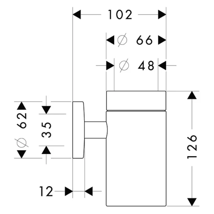 Hansgrohe стакан, Logis, хром арт. 40518000