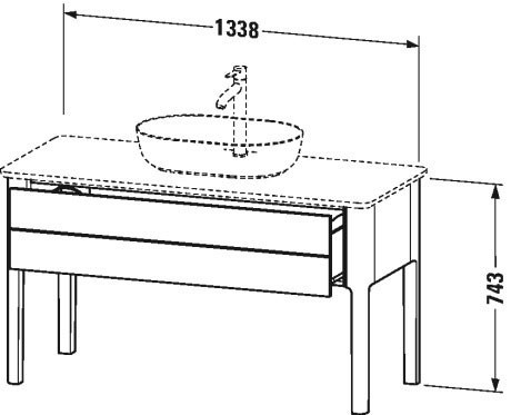Duravit тумба напольная под столешницу, luv, lu956109797 цвет: светло-голубой
