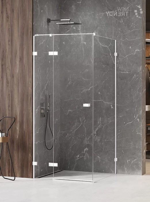 Душевое ограждение l 100x90x200, New trendy Avexa white, белый арт. EXK-2715