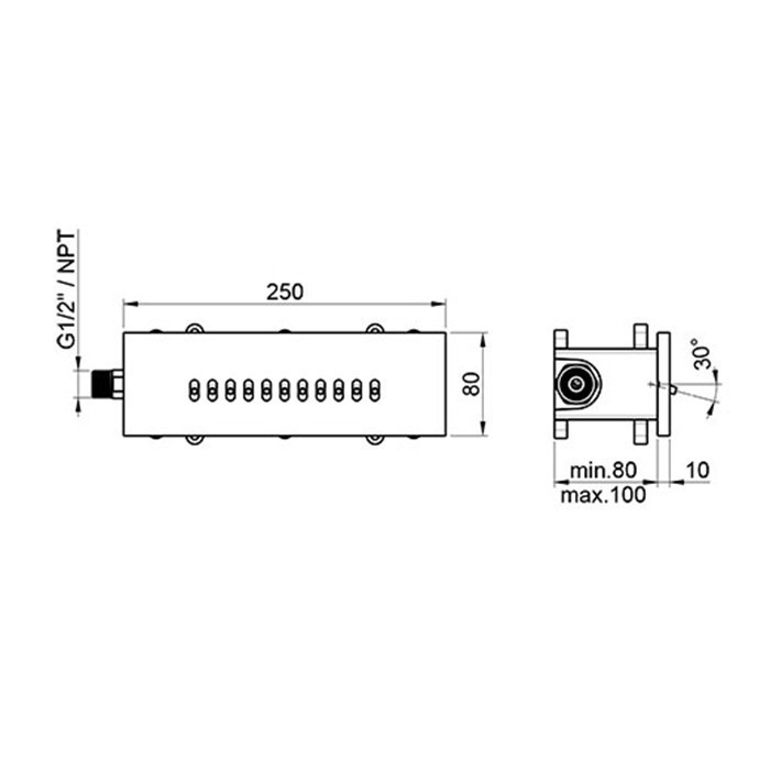 Almar излив для ванны wave, арт. e044245.ms
