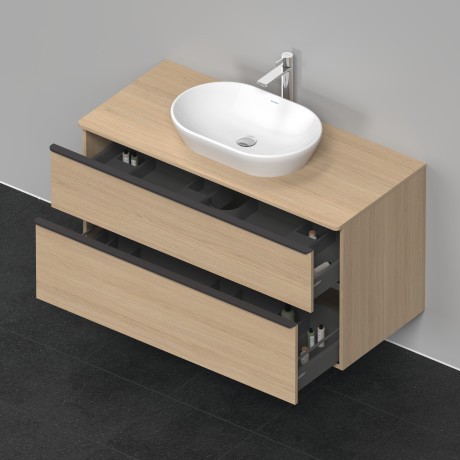 Duravit тумба подвесная под раковину 1200 мм х 550 мм и консолью, d-neo, de496903030 цвет: натуральный дуб
