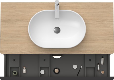 Duravit тумба подвесная под раковину 1200 мм х 550 мм и консолью, d-neo, de496903030 цвет: натуральный дуб