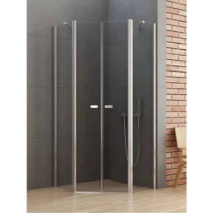 Душевое ограждение 80x80x195, New trendy New soleo chrome, хром арт. K-0609