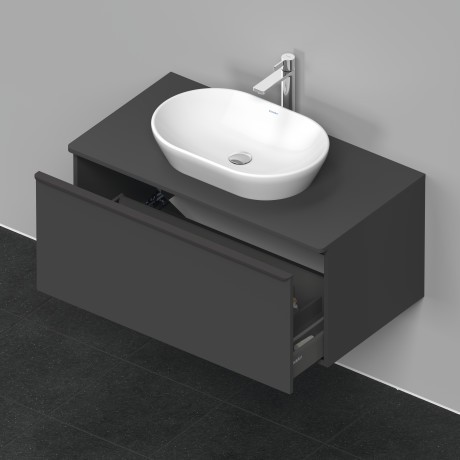 Duravit тумба подвесная под раковину 1000 мм х 550 мм и консолью, d-neo, de494804949 цвет: графит матовый